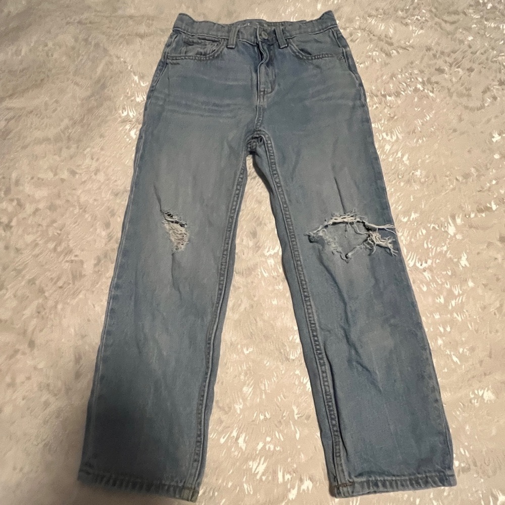 Girls Old Navy wide leg boyfriend style jeans. Size 10. EUC